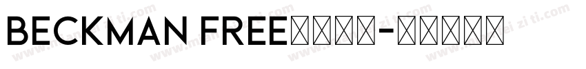 Beckman Free字体下载字体转换